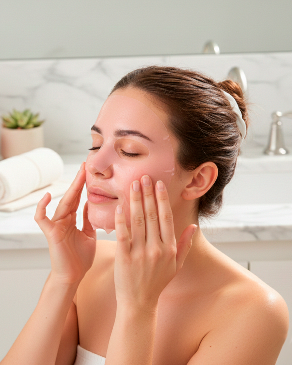 Mascarilla Hidratante Rosa Glow